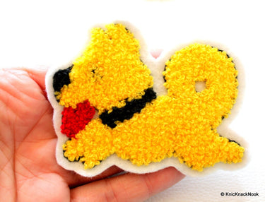 1 x Yellow Dog Applique Patch